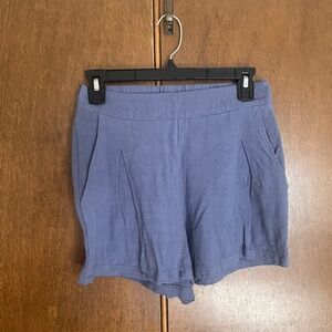 Polyester blue shorts